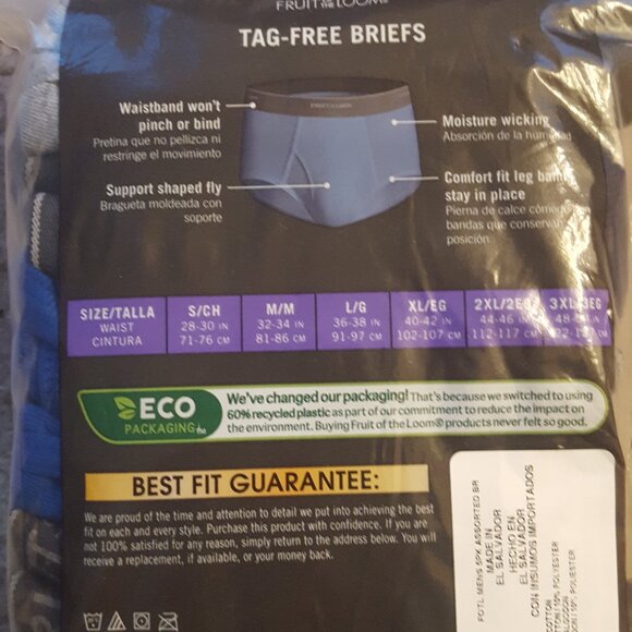 New, unopened package of men's size XXL briefs Hanes underwear - Picture 2 of 2